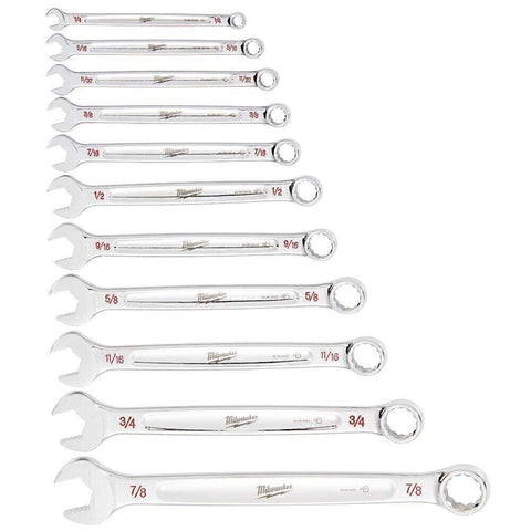 Milwaukee 48-22-9411 11PC SAE Combination Wrench Set Durable Metric Hand Tools