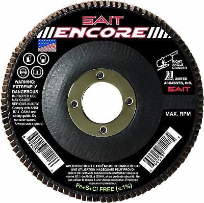 United Abrasives-SAIT 71225 Type 27 Encore Flap Disc, 5-Inch x 7/8-Inch Z 36X, 1