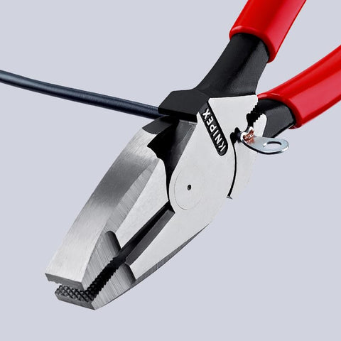 Knipex 09 11 240 SBA 9.5-Inch Ultra-High Leverage Lineman's Pliers with Fish ...