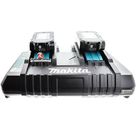 Makita DC18RD 18V Li-Ion Dual Port Fast Rapid Optimum Charger 2.0 Ah Batteries