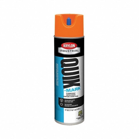 Krylon Industrial Quik-Mark Wb Inverted Marking Paint Fluorescent Orange 12 Pack