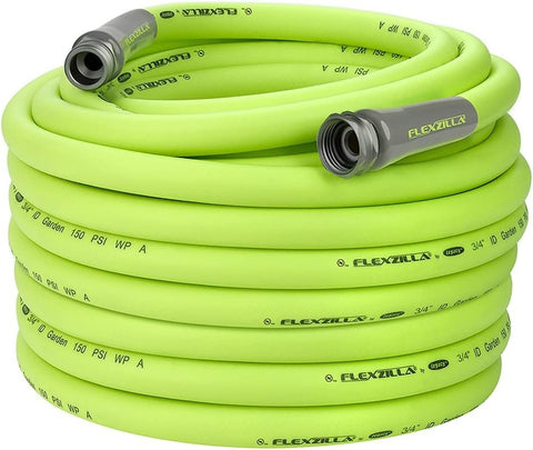 Flexzilla HFZG6100YW-E Garden Hose 3/4" x 100' Heavy Duty Lightweight Drinking Water Safe