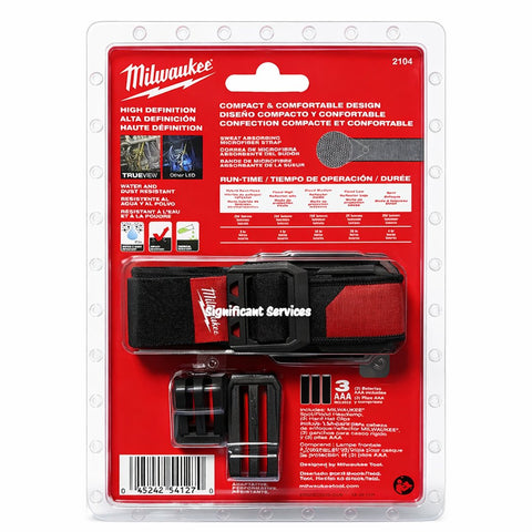 Milwaukee 2104 Spot Flood 450 Lumens Adjustable Hard Hat Headlamp Light