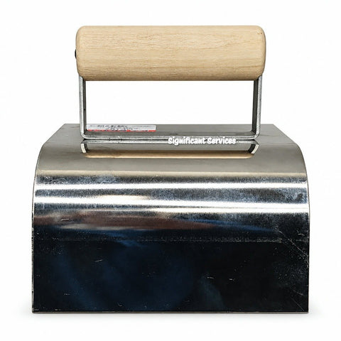 Kraft Tool CF197 Concrete Curb Edger 6 x 5 in, 1-1/2 in Radius, Wood Handle