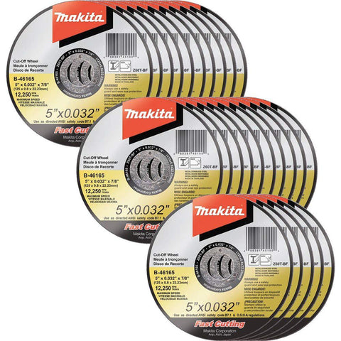 Makita B-46143-25 5" x .032" x 7/8" Ultra Thin Cut-Off Wheel Stainless Steel 25pk