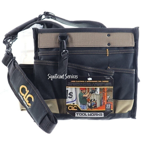 CLC Custom LeatherCraft 1528 Heavy Duty Electrical Tool Bag Carrier 23 Pocket