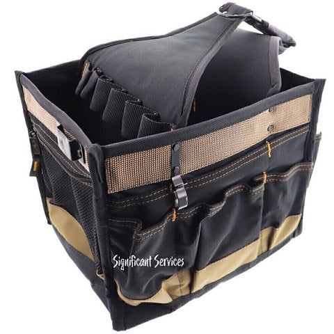 CLC Custom LeatherCraft 1528 Heavy Duty Electrical Tool Bag Carrier 23 Pocket