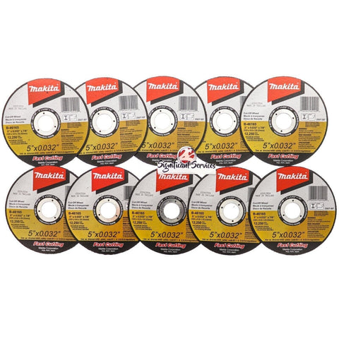 Makita 10 Pack B-46165-25 5" x.032" x 7/8" Ultra Thin Cut-Off Wheel Grinder Disc