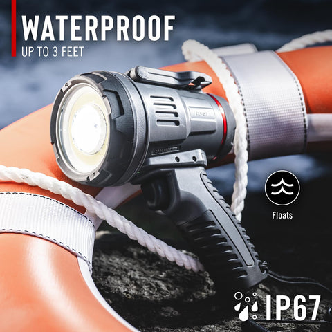 Coast LS20R 2500 Lumen IP67 Waterproof Floating 1/4 Mile Beam Runtime Spot Flood
