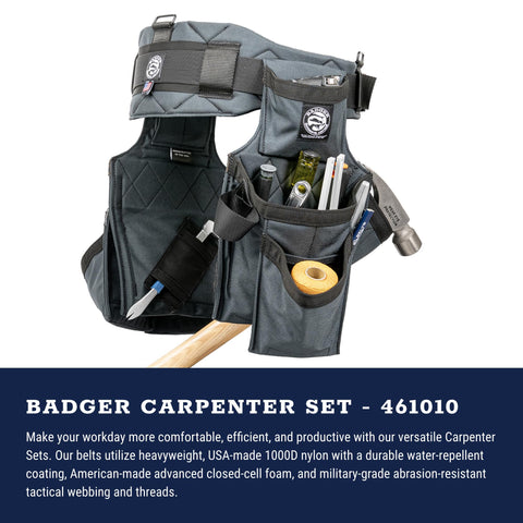Badger Occidental Leather 461010 XL Gunmetal Grey Carpenter Set