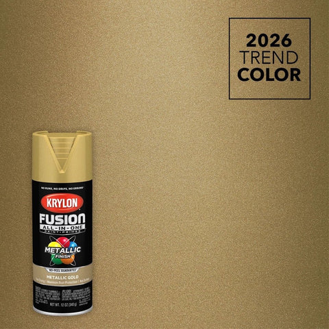 Krylon K02770007 Fusion All-In-One Spray Paint for Indoor/Outdoor Use, Metallic