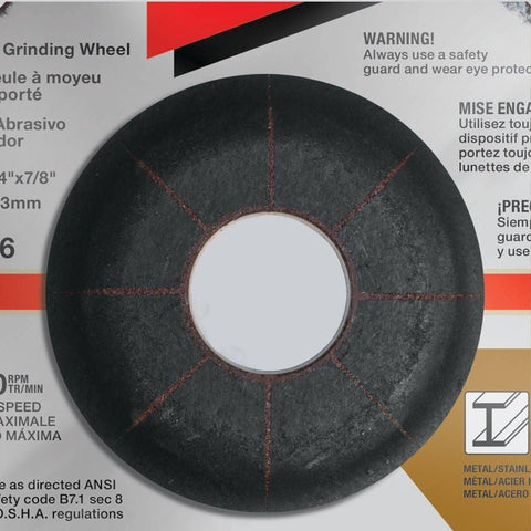 Makita A-95978-5 INOX Grinding Wheel Disc 6" x 1/4" x 7/8" 36 Grit Metal 5-Pack