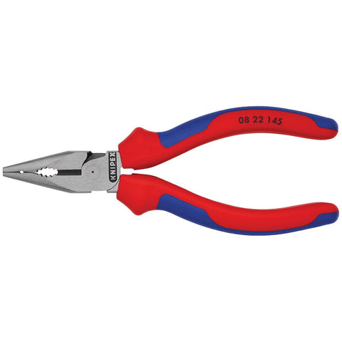KNIPEX 08 22 145 Needle Nose Combo Pliers Multi Component Grip 8.25in