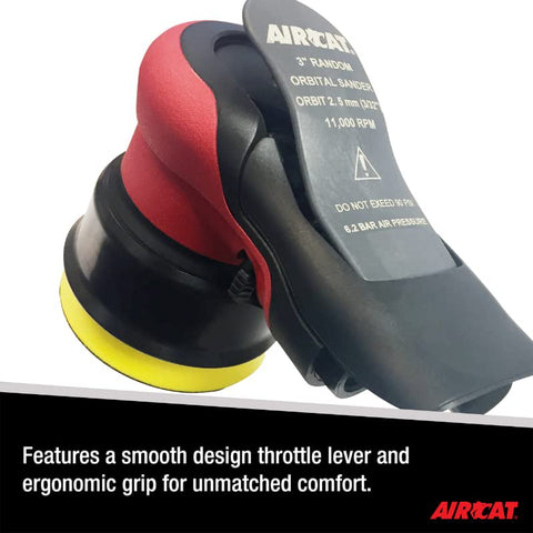 AIRCAT 6700-3-336 Orbital Palm Sander/Polisher 11,000 RPM Non-Vacuum Pneumatic
