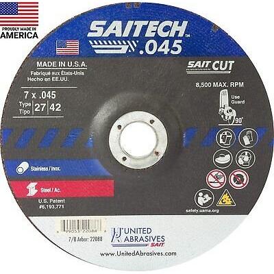 United Abrasives-SAIT 22088 High Performance Cut-Off Wheels Type 27 50 Pack