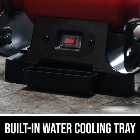 SKIL BI9502-00 3.0 Amp 8 In. Bench Grinder with Built-in Cooling Tray & LED Work