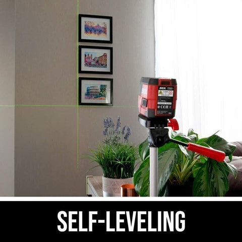 SKIL LL9324G-01 Green Cross Line Laser Level Horizontal Self Leveling Clamp