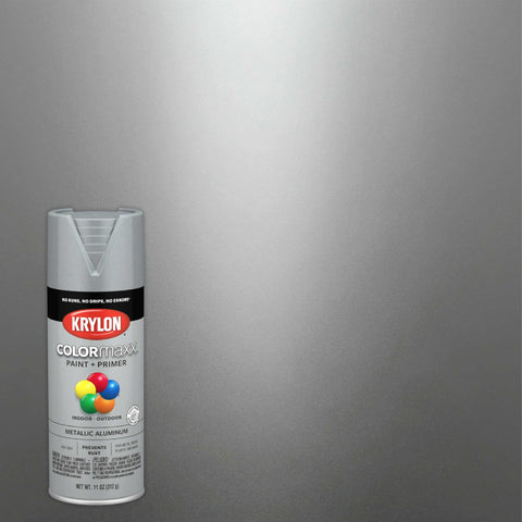 Krylon K05587007 COLORmaxx Spray Paint and Primer for Indoor/Outdoor Use, Metall