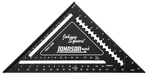 Johnson Level & Tool 1904-1200 Johnny Square Professional Easy-Read Aluminum