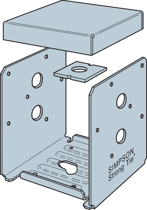 Simpson Strong Tie ABU66Z ZMAX Galvanized 12-Gauge 6x6 Adjustable Post Base