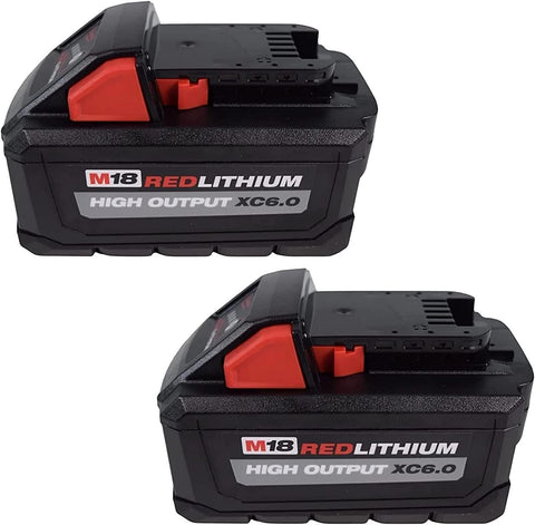 MilwaukeeTool 48-11-1862 M18 Lithium-Ion High Output 6.0Ah Battery Pack (2-Pack)