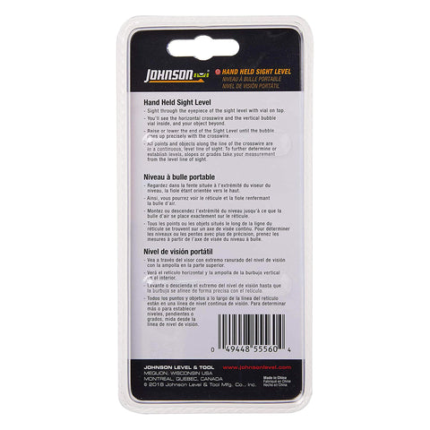 Johnson Level & Tool 80-5556 Hand Held Sight Level, Orange, 1 Level