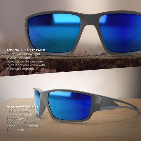 Edge SK118 Kazbek Wrap-Around Safety Glasses Anti-Scratch Non-Slip UV 400