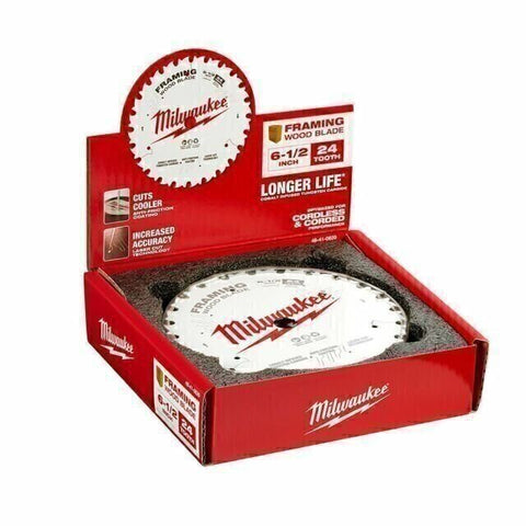 Milwaukee 48-41-0620 6-1/2 24T Framing Circular Saw Blades Bulk 10 pk