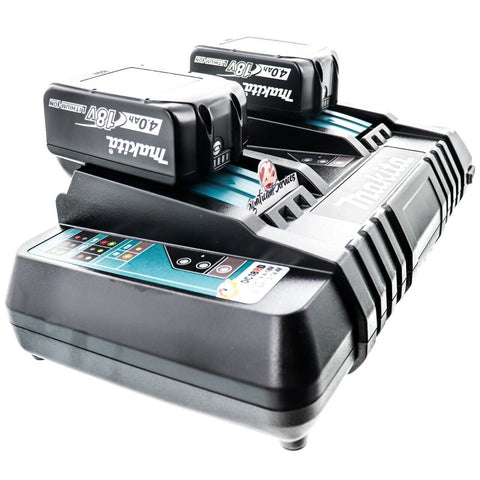 Makita DC18RD 18V Lithium-Ion Dual Port Rapid Optimum Charger 4.0 Ah Batteries