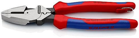 KNIPEX 0912240TBKA 9.25in Lineman's Pliers Crimper Fish Tape Puller Tether