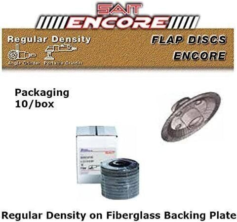 United Abrasives SAIT 71239 Type 27 Encore Flap Disc 5" x 5/8-11" Z 80X 10PK