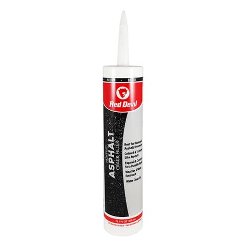 Red Devil 063712 Asphalt Crack Filler Sealant Black Acrylic 10.1 fl oz 12 pk USA
