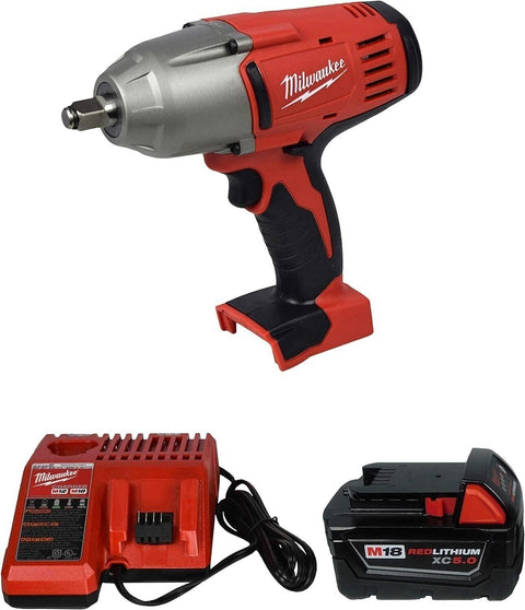 Milwaukee 2663-20 M18 Li-Ion 5.0 Ah Cordless 1/2" Impact Wrench Battery...