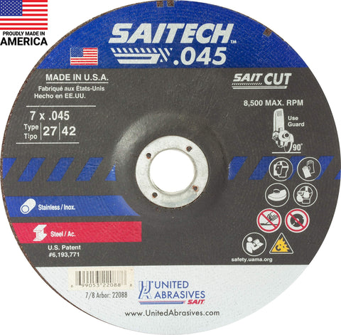 United Abrasives-SAIT 22088 Saitech High Performance Cut-Off Wheels 50pk