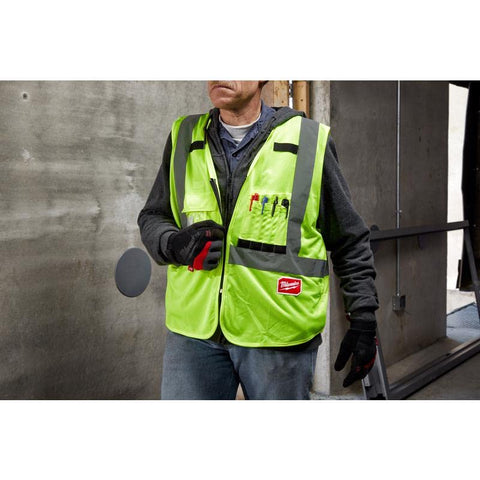 Milwaukee High Vis Safety Vest Yellow 2XL/3XL 48-73-5043