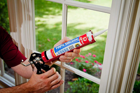 Red Devil 081650 100% Silicone Architectural Grade Sealant Water-Resistant Ad...