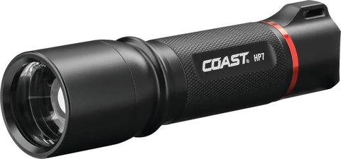 COAST 19729 HP7 730 Lumen Focusing LED Flashlight Slide Focus Beam Lock Durable