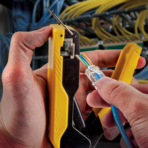 Klein Tools VDV026-813 RJ45 Ethernet Cable Tester Crimper Kit Pass-Thru
