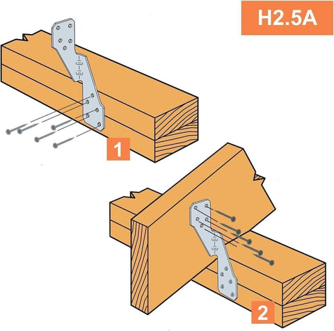 [Pack of 50] Strong-Tie H2.5A, HOT-DIP Galvanized Steel Heavy Duty Hurricane...