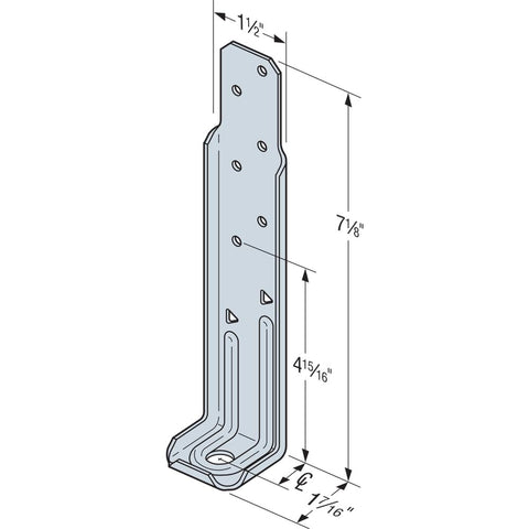 Simpson Strong-Tie DTT1Z Deck Tension Tie for 2x 14 Gauge ZMAX Galvanized 40-PK