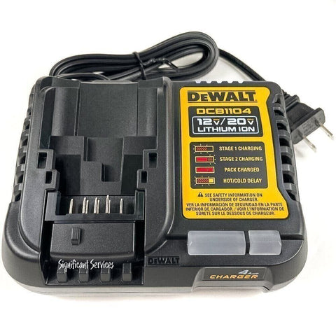 DEWALT DCB1104 Battery Charger 12V/20V Max 4 Amp for Power Tools 4-Pack