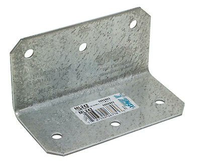 Simpson Strong-Tie ML24Z Med L Angle Bracket 12 Ga G185 Galvanized Steel 2x4 5 pk
