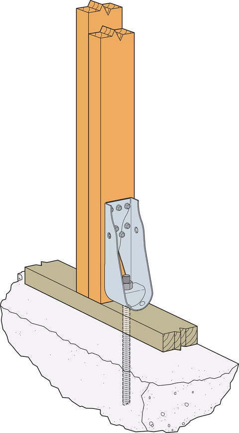 Simpson Strong-Tie HDUE3-SDS3 8-11/16" Galvanized Steel Holdown w/SDS Screws 20ct