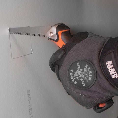 Klein Tools 31737 Folding Jab Saw/Drywall Hand Saw with Lockback at 180 and 125 Degrees and Tether Hole