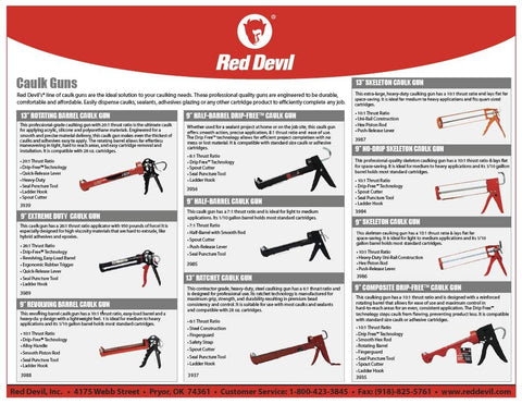 Red Devil 3989 9" Extreme Duty Caulk Gun - Thrust Ratio 1 Pack, Black
