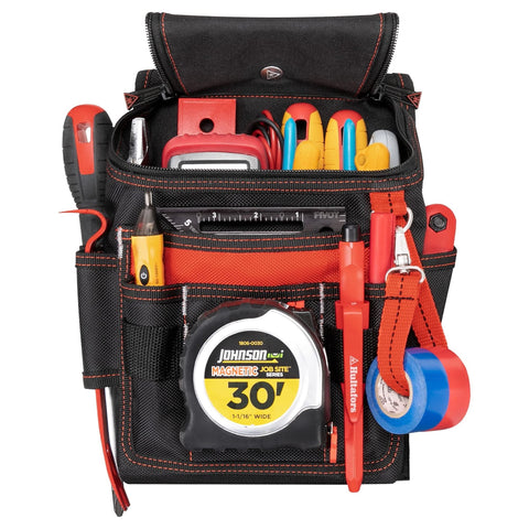 Hultafors Work Gear HT5124 Medium Ziptop Utility Pouch, Heavy Duty Ballistic Polyester, Double-Pull Zipper, Large Front Panel Pocket