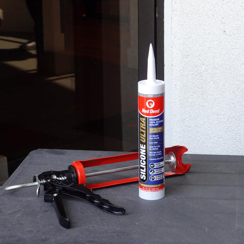 Red Devil 078050 920 100% RTV Silicone Window Door Sealant 10.1 oz. Gray 12pk