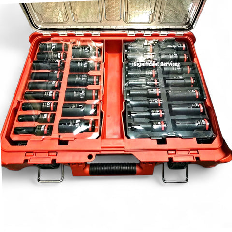 Milwaukee 49-66-6806 1/2” Impact Duty Socket Packout Set - 31 PC, Red, Black