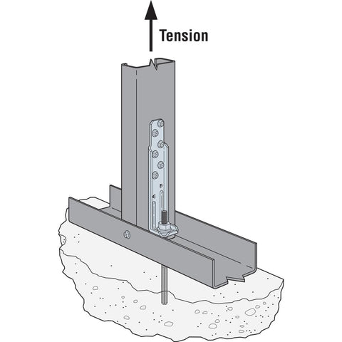 Simpson Strong-Tie DTT1Z Deck Tension Tie for 2x 14 Gauge ZMAX Galvanized 40-PK