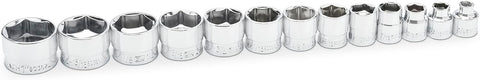 Gearwrench 13 Piece 3/8" Drive 6 Point SAE Stubby Socket Set 81397